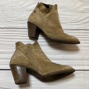 Paul Green Brown Reese Suede Leather Booties